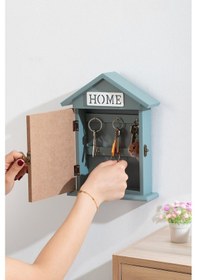 Resim Porsima 2073 Duvara Montajlı Dekoratif Anahtarlık Dolabı - Duvar Askılı Anahtar Saklama Kabini 17x27,5cm 