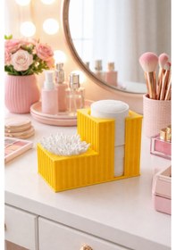 Resim İkisi Bir Arada Kulak Pamuğu & Pamuk Organizeri Sarı 