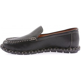 Resim Dgn 603-23y Kadin Dikiş Detayli Loafer Ayakkabi 603-2109-R1534 Siyah 