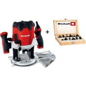 Resim Einhell TE-RO 1255 E Dik Freze Makinesi + 12 Parça Freze Uç 