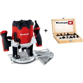 Resim Einhell TE-RO 1255 E Dik Freze Makinesi + 12 Parça Freze Uç 