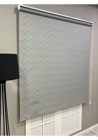 Resim Lüks Güneşlik Düz Stor Perde Açık Gri Açık Gri 