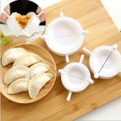 Resim 3 Parçalı Plastik Mantı Kalıbı Seti - Pierogi, Ravioli, Empanada Hamuru için Pres Mould Maker 