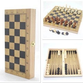 Resim Mena Rise Ahşap Satranç ve Tavla Seti ALK4234 ( Lisinya ) 