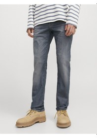 Resim Jack & Jones Jack Jones Glenn Model Slim Fit Erkek Kot Pantolon 12268245 Gri 