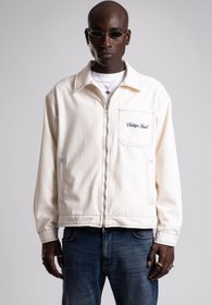 Resim Nakış Yazı Detaylı Vintage Ceket - Bej / XL 