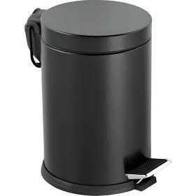 Resim Şık Siyah Paslanmaz Çöp Kovası 5 Litre, Ev, Ofis, Banyo, Mutfak, Balkon Için Ideal 