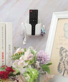 Resim Riddex Yapışkanlı Duvara Monte Kumanda Aksesuar Telefon Tutucu Şarj Standı Yatak Ucu Düzenleyici Organizer 
