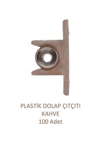 Resim Plastik Pvc Sineklik Kapı Çıtçıtı Kahve 100 Adet Kahve 