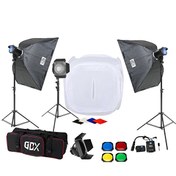 Resim GDX BM400 3'lü Paraflaş Set - Çekim Çadırı 120x120 CM 