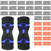 Resim Hallow Mavi Tıraş Bıçağı Kazıyıcı, 2 Paket Çift Kenarlı Tıraş Makinesi 