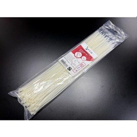 Resim 37cm Beyaz Kablo Bağı 3,6mm Plastik Kelepçe - 100 Adet Nylon Düzenleyici 