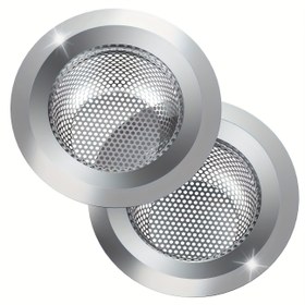 Resim 2 adet Mutfak Lavabo Süzgeci, Paslanmaz Çelik Lavabo Tahliye Süzgeci, Geniş Kenarlı 11.43cm Çap, Çoğu Lavabo Tahliyesi İçin Yiyecek Toplayıcı, Mutfak Lavabo Sepeti Süzgeci, Çelik Lavabo Filtresi 