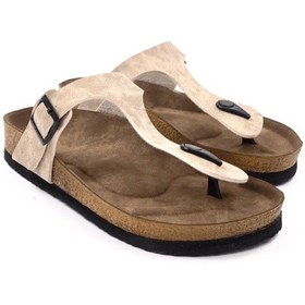 Resim Kadın Lemm Bej Parmak Arası Ortopeik Terlik 001 