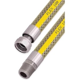 Resim Ocak Fırın Doğalgaz Bağlantı Fleksi Extra Korumalı Hortum 2 Metre 