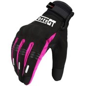 Resim Forte Gt 07 Kadın Su Geçirmez Reflektif Softshel Bayan Motosiklet Eldiveni Siyah Pembe Xs Beden 