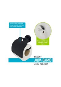 Resim Aqua Bagno Zero Tuvalet Kağıtlığı - Mat Siyah 