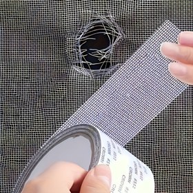 Resim Kendinden Yapışkan Mesh Onarım Bant Seti - Dayanıklı, Kumaş Gerekmez, Evde Sivrisinek, Sinek ve Haşere Koruma İçin Uygundur 