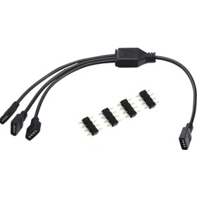 Resim Alfais 4375 Rgb Şerit 4 Pin LED Çoklayıcı Splitter Tek Kumanda 3 Çıkış 