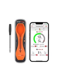 Resim Thermopro Tp970 Şarjlı 182m Kablosuz Alarmlı 1problu Telefon Kontrollü Profesyonel Gıda Termometresi 