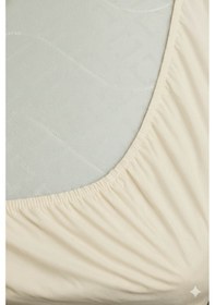 Resim %100 Pamuk Ranforce Premium Tek Kişilik Plus Lastikli Çarşaf - Kr Krem 