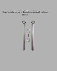 Resim Balkon Demiri Çamaşır Askısı Kare Demirlere Uygun Dayanıklı Tasarım siyah 