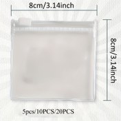 Resim 5 adet/10 adet/20 adet Şeffaf PVC Depolama Çantaları - Takılar, Küçük Eşyalar, Seyahat Gereçleri için Tekrar Kullanılabilir Fermuarlı Torbalar - Elde Yıkanabilir, Taşınabilir Düzenleyici Çantalar, Seyahat Düzenleyici|Fermuarlı Depolama|Dayanıklı Plastik 