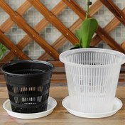 Resim Phalaenopsis Orkide Kökü Kontrol Saksısı, Yeşil Bitkiler için Plastik Nefes Alabilir ve Çürümeye Karşı Dayanıklı Su Kültürü Vazosu, Fideler için Çiçek Saksıları 