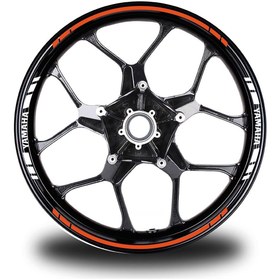 Resim Eyyam Yamaha Yazılı Kısa Yazısız Uzun Dış Şerit 16'lı Çift Renk Jant Sticker Modeli 