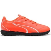 Resim Puma Glowing Red-puma White-puma Black Kıds+unısex Halı Saha Kırmızı 
