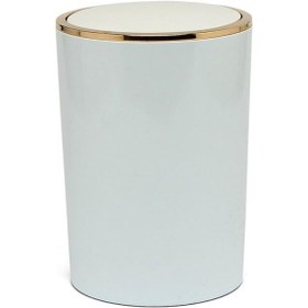 Resim Primanova Lenox Çöp Kovası 6 Lt Beyaz Altın M-E35-01-A Beyaz 
