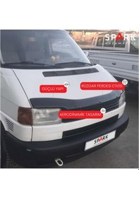 Resim Volkswagen Transporter T4 1995-2003- Yıl Aralığı Uyumlu Kaput Rüzgarlığı 4mm Siyah 