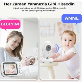 Resim MCM Group Gece Görüşlü Bebek Odası Kamera Sıcaklık Uyarısı Izleme Ekranı - Lisinya 
