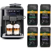 Resim Siemens TE657319RW Eq.6 Plus Tam Otomatik Espresso Makinesi 4 kg Jacobs Kahve Hediyeli 