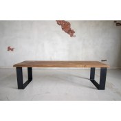 Resim Deryawood Masif Doğal Ahşap Bank 100*37*45 cm 