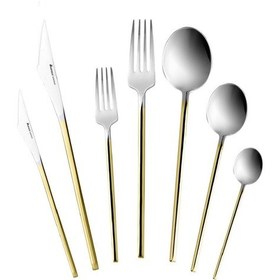 Resim Karaca 316 Premium Look Gold 12 Kişilik 84 Parça Çatal Kaşık Bıçak Takımı 