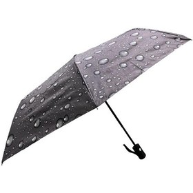 Resim Tam Otomatik Gri Damla Desenli Şemsiye 7110c 709802 Gri 
