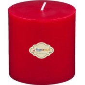 Resim 7x7 Kırmızı Silindir Mum Kirmızı 