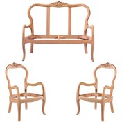 Resim Mobilya Baba Beydağ Çay Takımı Cilasız Ham Ahşap 