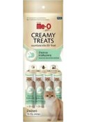 Resim Me-O Gold Creamy Ton Balıklı ve Prebiyotikli Sıvı Kedi Ödül Maması 4 x 15 G 