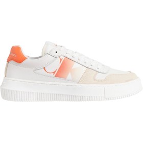 Resim Calvin Klein Kadın Marka Logolu Günlük Kullanıma Uygun Beyaz Sneaker YW0YW01445 02T 