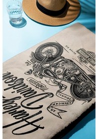 Resim Dijital Baskı Plaj Deniz Havlusu Motor Desenli Peştamal Hvl0080 Renkli 