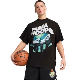 Resim Hoop Dreamz Oversized Erkek Siyah Basketbol T-Shirt 63025901 