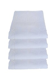 Resim Evtech & Home 4 Lü Ayak İzli Banyo Paspas %100 Pamuklu Ayak Havlusu Görsel 