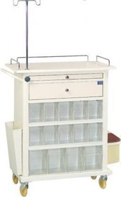 Resim Çağrı Medikal Çok Gözlü İlaç Arabası - Ergonomik ve Taşınabilir 