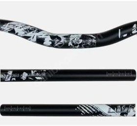 Resim Alüminyum 31.8 780 mm Riser Mtb Gidon Bisiklet Gidonu Siyah Beyaz Siyah 