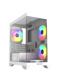 Resim Gamebooster Gb-m6001w 600w 4 12 R.bow Fan Usb 3.0 Seaview Midt Matx Gaming Kasa 