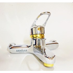 Resim Krom Gold Banyo Duş Musluğu Bataryası Sıcak Soğuk Çift Su Girişli Diğer 