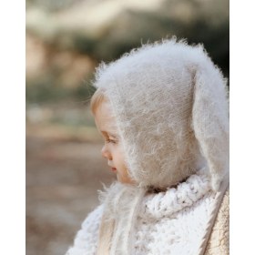 Resim Ohlala Koala Tavşan Kulaklı Bej Bebek Beresi Model 9 Kız Çocuklar İçin Sevimli Aksesuar 