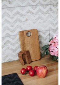 Resim Güvenli Ahşap Çocuk Kesme Tahtası Ve Kesme Bıçağı Ahşap 